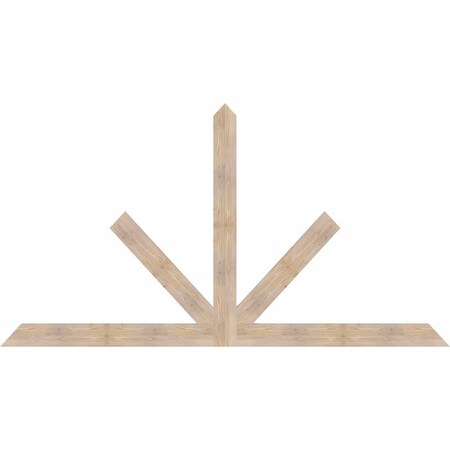 Ekena Millwork Saratoga Smooth Timber Gable Bracket, Douglas Fir, 108"W x 58"H x 1 1/2"D x 5 1/2"F, 13/12 Pitch GBW108X58X0206SAR00SDF